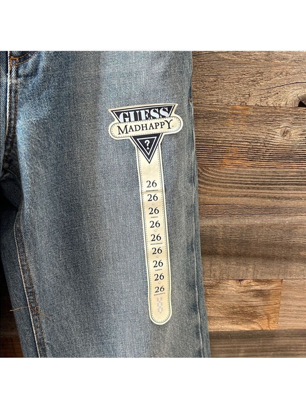 Madhappy X Guess The Boyfriend Jeans Collaboration in Light Wash Sz 26 NWT - Picture 5 of 12